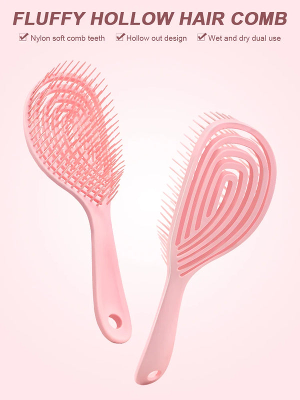 Scalp Massage Combs Hollow Out Hair Brush Hair Styling Detangler Fast Blow Drying Detangling Tool Wet Dry Curly Hair