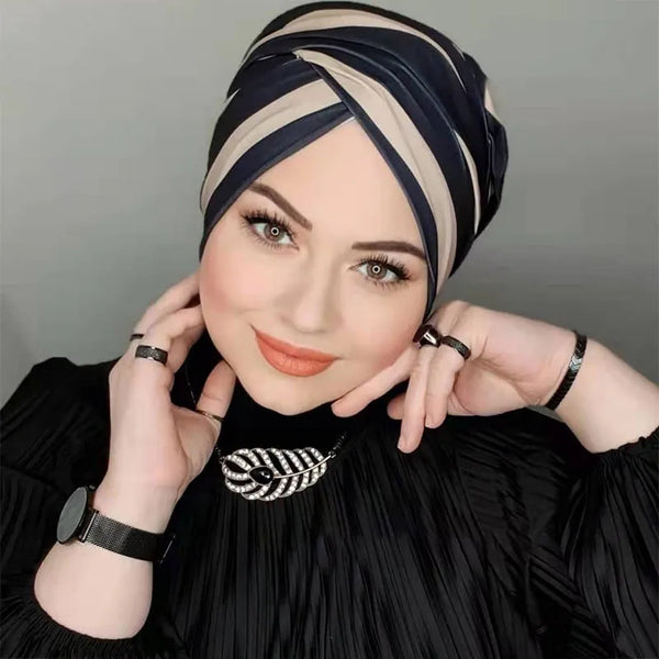 Muslim Modest Hijab Cap Undercap Abaya Hijabs For Woman Islamic Abayas Jersey Instant Wrap Women Crinkle Arabic Modal Silk Caps